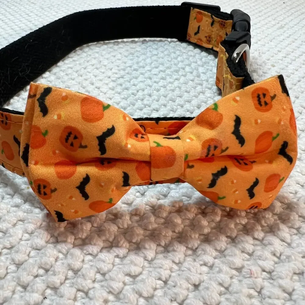 1 PCS Halloween Dog Collar Removable Cute Bow Tie Adjustable Pet Collar 22